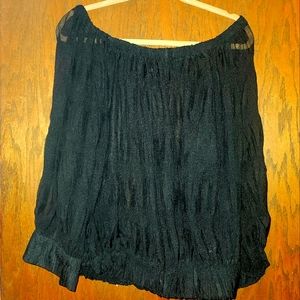 Plus Sheer Black Blouse 2X